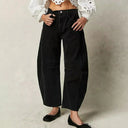 Chic Women's Wide Leg Denim Trousers