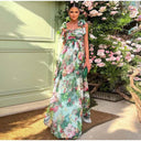 Floral Print Backless Maxi Dress for Effortless Style