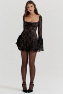 Retro Charm Corset Midi Dress