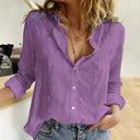 Sleek Women's Long-Sleeve Cotton Top