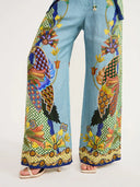 Artistic Peacock Print Ensemble