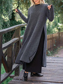 Chic Midi Dress with Stylish Side Slit