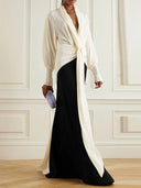 Color-Blocked Slim Fit Dress for Women