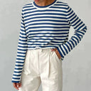 Chic Striped T-Shirt in Stylish Fabric