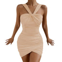 Chic Halter Asymmetrical Bodycon Dress