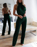 Chic Open Back Women's Overall