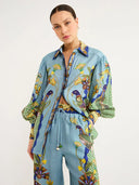 Artistic Peacock Print Ensemble
