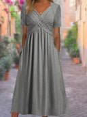 Chic Summer Dress with V-Neckline