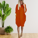 Chic Long Sleeve Pocket Dress for Effortless Style