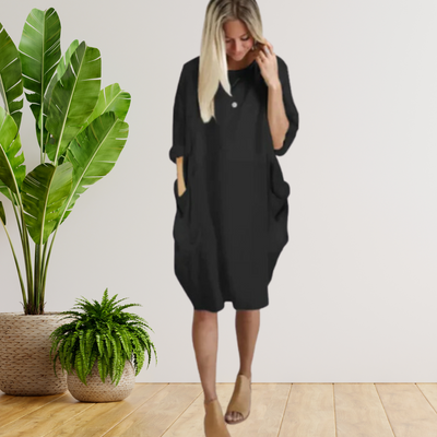Chic Long Sleeve Pocket Dress for Effortless Style