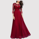 Chic Lace Chiffon Evening Dress