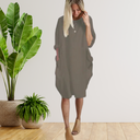 Chic Long Sleeve Pocket Dress for Effortless Style