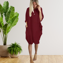 Chic Long Sleeve Pocket Dress for Effortless Style