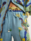 Artistic Peacock Print Ensemble
