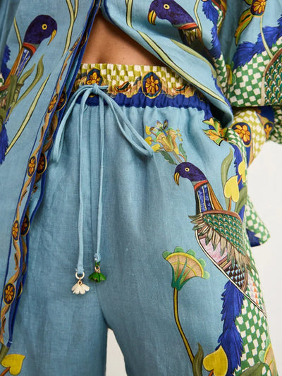 Artistic Peacock Print Ensemble