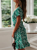 Floral Wrap Mini Dress for Effortless Style