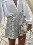 Shimmering High-Waisted Shorts for All Occasions