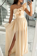 Chic One-Shoulder Evening Dress