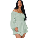 Ruffled Shoulder Dress – Trendy Fashion Statement