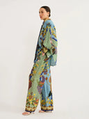 Artistic Peacock Print Ensemble