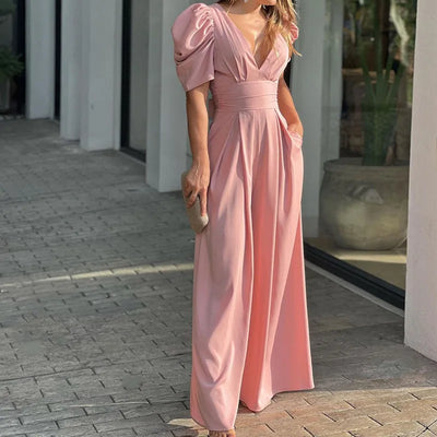 Chic Puff Sleeve Jumpsuit for Every Occasion