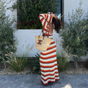 Chic Striped Knit Maxi Dress for All Occasions
