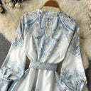 Floral A-Line Dress with Chic Belt