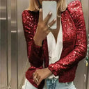 Chic Sequin-Embellished Blazer for Women