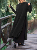 Chic Midi Dress with Stylish Side Slit