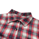 Chic Checked Shirt Dress with Belt and Button Accents