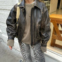 Chic Leopard Print Denim Trousers