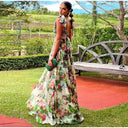 Floral Print Backless Maxi Dress for Effortless Style