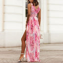 V-Neck Slit Maxi Dress for Women