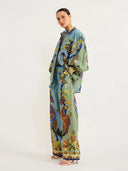 Artistic Peacock Print Ensemble