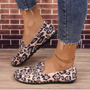 Chic Metallic Leopard Print Slippers