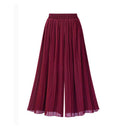 Chic Women's Wide Leg Pants with Mesh Accents