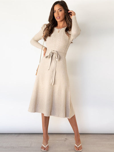 Chic Striped Midi Dress for Effortless Style