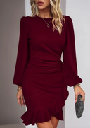 Ruffle Hem Bodycon Dress for Sophisticated Style