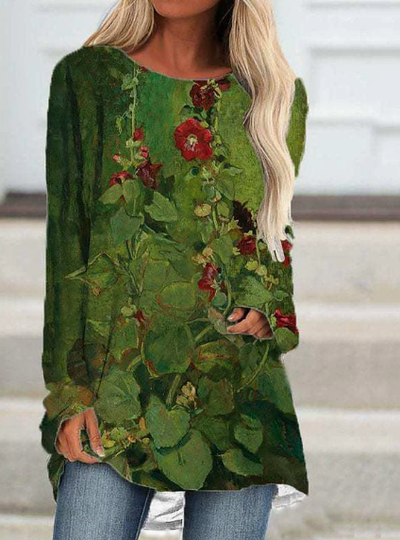 Chic Women's Floral Print Blouse