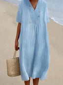 Chic Summer Midi Dress in Soft Fabric