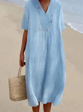Chic Summer Midi Dress in Soft Fabric