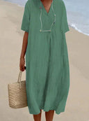 Chic Summer Midi Dress in Soft Fabric