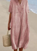 Chic Summer Midi Dress in Soft Fabric