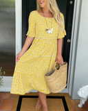 Zora Sable Short-Sleeve Midi Dress for Every Occasion