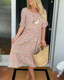 Zora Sable Short-Sleeve Midi Dress for Every Occasion