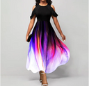 Artistic Midi Dress with Draped Sleeves