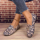 Chic Metallic Leopard Print Slippers