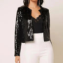 Sequin-Embellished Blazer for Chic Style