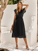 Chic Midi Dress with Quality Fabric