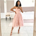 Lace Corset Midi Dress for Special Occasions